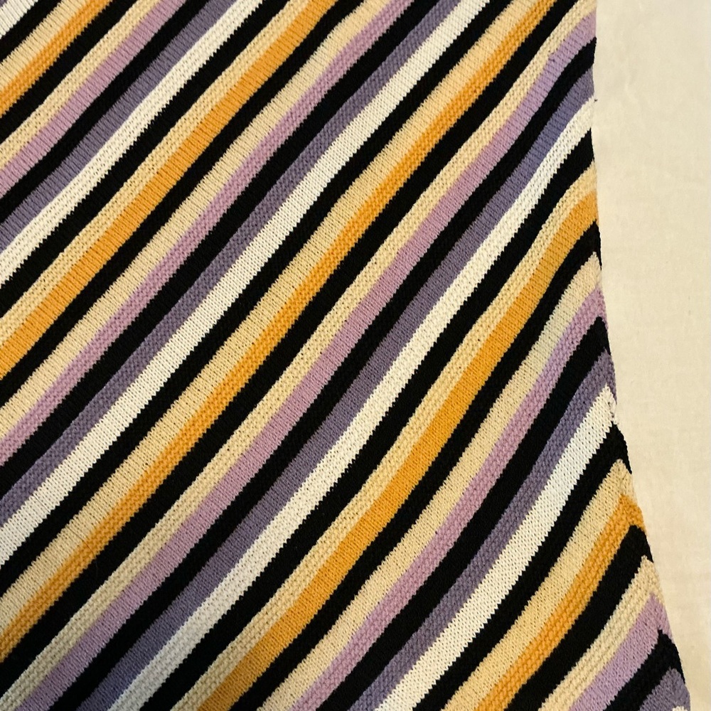 St. John Diagonal Striped V-Neck Tank in Yellow, Lavender and Black - Picture 7 of 10